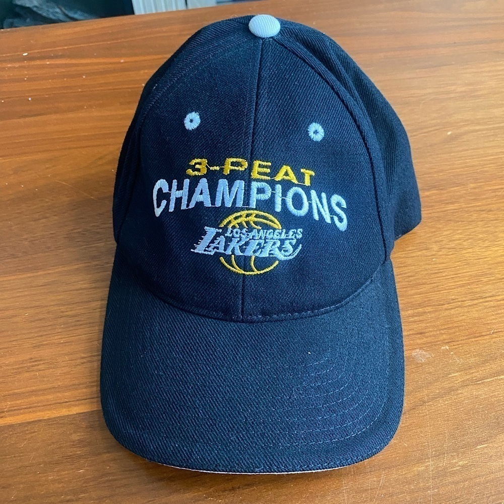 Los Angeles Lakers 3 Peat Champions NBA Hat